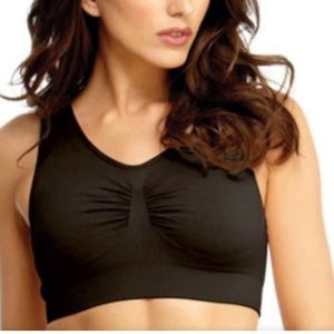 Slim Me by Memoi Black Sports bra NWT